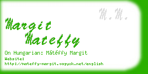 margit mateffy business card