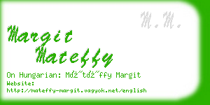 margit mateffy business card